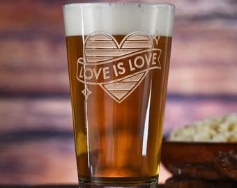 Inspired İçecek Barware Düğün Favor Gurur Hediyeler, Kazınmış Pub bira bardağı bira bardağı