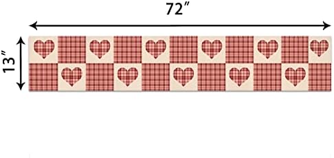 Sambosk Buffalo Aşk Sevgililer Günü Masa Koşucu, kırmızı Pembe Aşk Kalp Bahar Masa Koşucular için Mutfak Yemek Kahve veya Yıldönümü