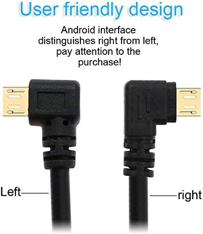 Mini USB Kablosu ,Batior Mini USB Kablosu Combo Sağ Açı ve Sol Açı Erkek USB Tip A 2.0 Sağ Açı Erkek Data Sync ve Şarj Kablosu