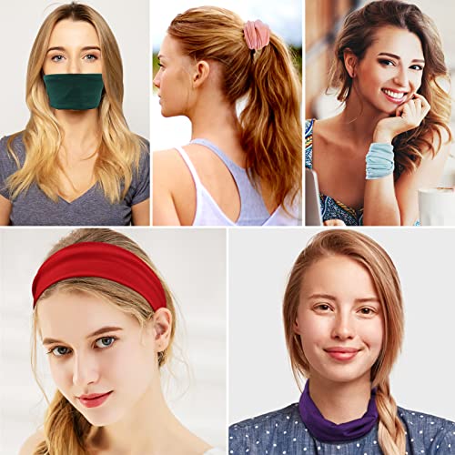 DYKL12 Paketi Kadınlar İçin Kafa Bantları Kaymaz Spor Yoga Hairbands Atletik Egzersiz Saç Bantları Elastik Kaymaz Nem Esneklik