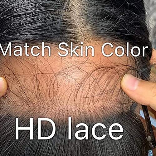 Sarışın Renk 1B / 30 HD Şeffaf 13x6 Dantel Ön Doğal Dalga İnsan Saç Peruk Siyah Kadınlar Için Bebek Saç Ile Saç Değiştirme
