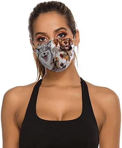 Yüz maskeleri köpek yeniden kullanılabilir toz geçirmez yüz maskesi yetişkin erkekler kadınlar için 1 adet