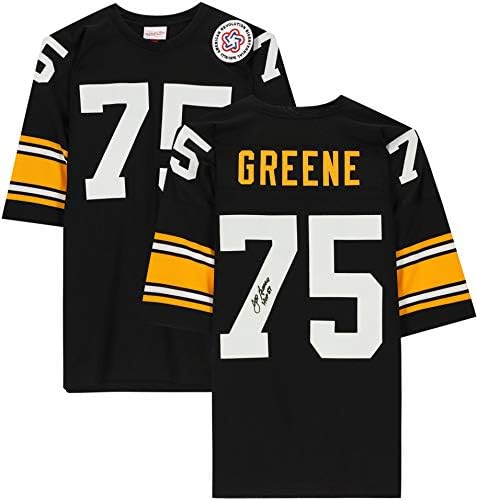 Joe Greene Pittsburgh Steelers İmzalı Mitchell & Ness HOF 97 Yazılı Siyah Otantik Forma-İmzalı NFL Formaları