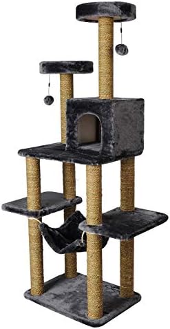 TBANG Kedi Ağacı Büyük kedi Platformu Peluş kedi tırmalama sütunu Peluş Kitty kedi tırmalama panosu Yosun Sütun 5240151 cm