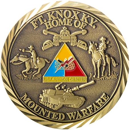 Amerika Birleşik Devletleri Ordusu ABD Fort Knox Kentucky Atlı Savaş Evi Ordu Değerleri Mücadelesi Coin