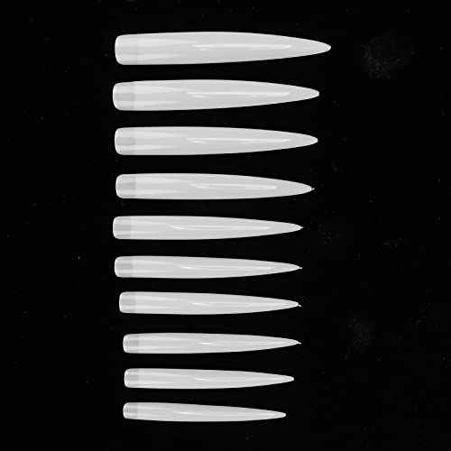 10 adet Nail Art İpuçları Ekstra Uzun Temizle Takma tırnak Sanat İpuçları Yapay Parmak Çivi Manikür Aracı, Tabut Çivi Profesyonel