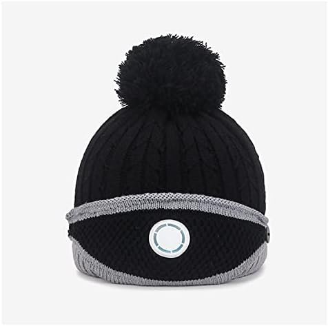 Ayrılabilir Sıcak maske ile bayan Pom Beanie Şapka Eşarp Seti, Sevimli Kış Kayak Sıcak Yumuşak Hımbıl Kafatası Kap