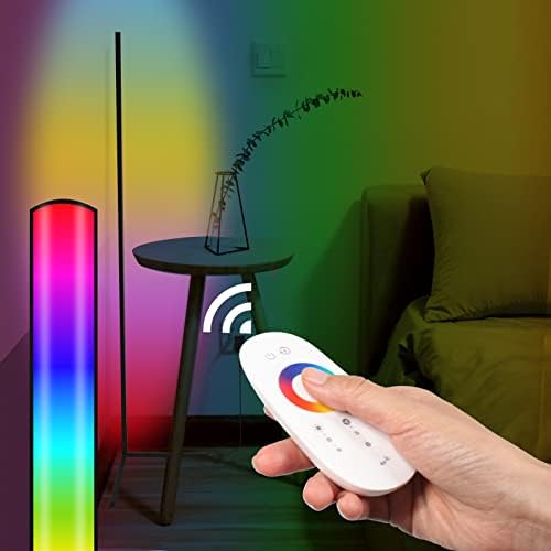 McGuffey LED zemin lambası, RGB köşe ışık kısılabilir uzaktan kumanda ile, minimalist renk değiştirme ışık sütun oturma odası