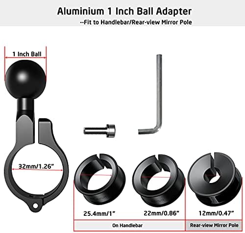2 ADET Alüminyum 1 Top Tabanı için Gidon Bağlar, ıMESTOU Topu Adaptörleri Fit için Ram / ıMESTOU Telefonu Bağlar ile 1 Top