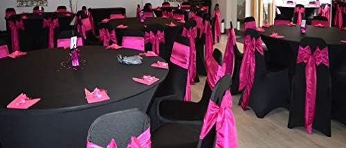 Indofashion Uzun Saten Masa Koşucu Düğün Masa Örtüsü Masa Süslemeleri ile Partiler için Sandalye Sashes-10 Set