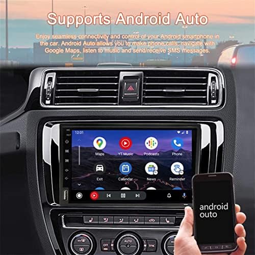 ROADYAKO 2DİN 7 İnç Çift Din Evrensel Kafa Ünitesi Araba GPS Navigasyon ile Kablosuz CarPlay ve Tel Android Oto AirPlay Dikiz