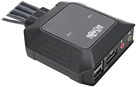 2 Portlu USB DisplayPort Kablosu KVM Anahtarı W A/V Çevre Birimi Paylaşımı