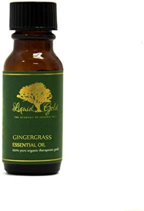 0.6 Oz Premium Gingergrass Uçucu Yağ Sıvı Altın Saf Organik Doğal Aromaterapi