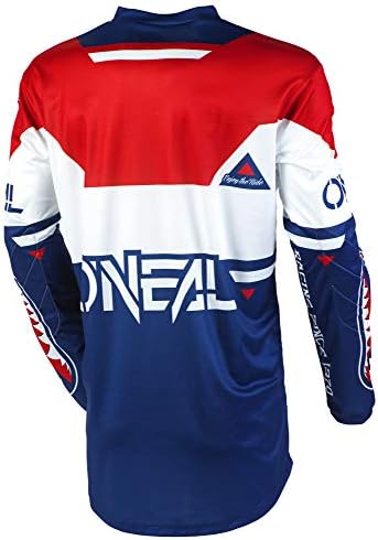 O'NEAL Yarış Oneal Eleman Warhawk Kırmızı / Beyaz / Mavi Motokros Kir bisiklet Offroad MX Jersey Pantolon Combo Paketi Sürme