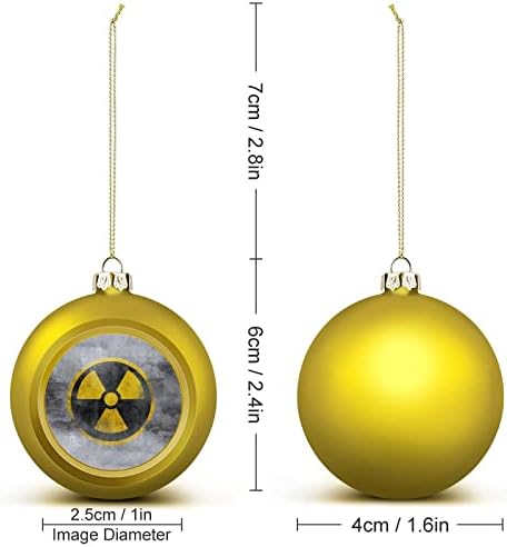 Nükleer Reaktör Sembol Noel topu Süsler Kırılmaz Noel Ağacı Asılı Süslemeleri için Sevimli