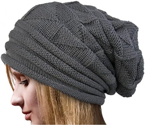 ıYBUA 2021 Kış Kadın Tığ Şapka Yün Örgü Bere Sıcak Caps