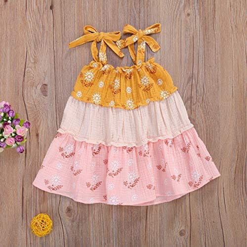 Toddler Bebek Kız Ruffled Tutu Elbise Kolsuz Parti Balo Prenses Elbise Yaz Kıyafetler Giysi Set 2-6 T