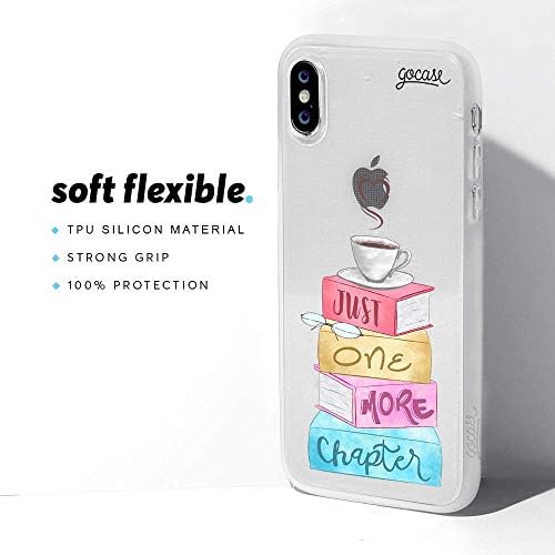 Gocase Hayat Kurtarıcı Kılıf iPhone X/XS ile Uyumlu Şeffaf Baskılı Silikon Şeffaf TPU Koruyucu Kılıf Çizilmeye Dayanıklı Cep