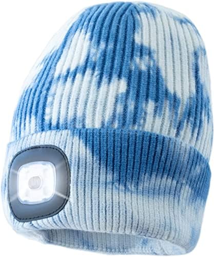 Deilin Yükseltilmiş Unisex LED ışıklı bere şapka, şarj Edilebilir ayarlanabilir parlaklık Far kış LED şapka ışık