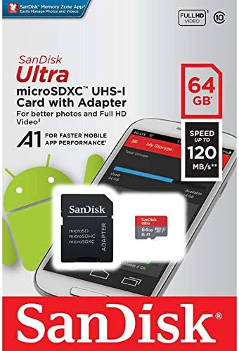 Alcatel 6012A için Ultra 64 GB microSDXC Çalışır Artı SanFlash ve SanDisk tarafından Doğrulanmış (A1/C10/U1/8 k / 120MBs)