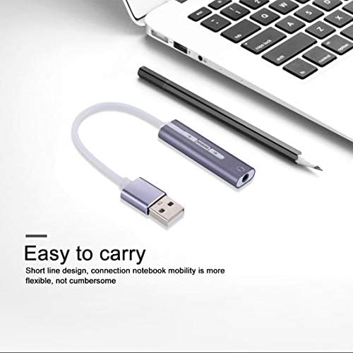 Alüminyum Kabuk 3.5 mm Jack Harici USB Ses Kartı HiFi Sihirli Ses 7.1 Kanal Adaptörü Ücretsiz Sürücü için Bilgisayar, Masaüstü,