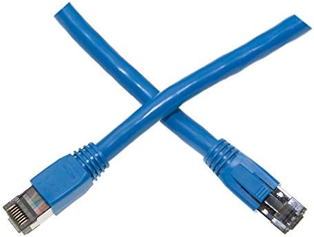 Cat8 Mavi S / FTP Ethernet Patch Kablo, Kalıplı Önyükleme, 40 Gbps-2000 MHz, 4 Çift 24AWG Telli Saf Bakır, RJ45 Erkek, 6 inç