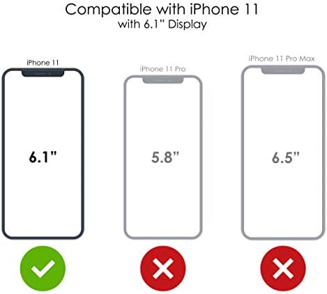Distinctİnk Temizle Darbeye Hibrid Vaka iPhone 11 (6.1 Ekran) - TPU Tampon, Akrilik Geri, Temperli Cam Ekran Koruyucu-Mavi