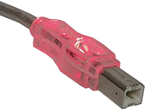 Kırmızı LED'li QVS 10 Fit USB 2.0 Yarı Saydam Işıklı Kablo (CC2209C-10RDL)