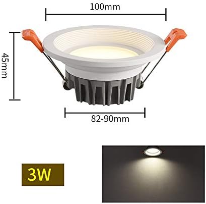 BEXDL kapalı ışıklar Accent Lamba Gömme Tavan aydınlatma armatürü LED Downlight, 3 W 85mm kesim delik Titreşimsiz dekoratif