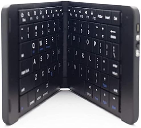 JDJFDKSFH Taşınabilir Bilgisayar Klavye, Kablosuz Katlanır Oyun Tuş Takımı, Telefon Tablet Yazarak ve Oyun için Siyah