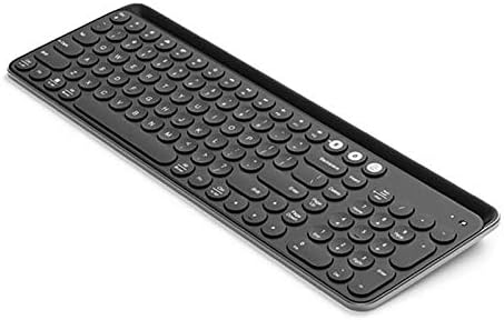 JJK Klavye - Bluetooth Çift Modlu Klavye 104 tuşlu 2.4 GHz Çoklu Sistem Uyumlu Kablosuz ışık Bilgisayar Dizüstü Tablet Siyah