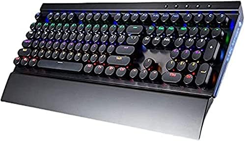 SDFSDF Bilgisayar Kablosuz Mekanik Oyun Klavyesi Ergonomik Tasarım, Tam Boyutlu 108 Tuşlu ABS Klavye Tuş