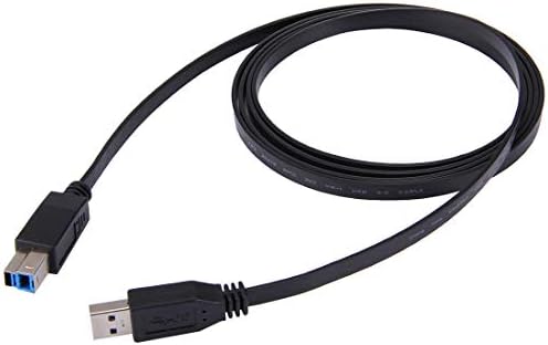 Readygo Ağ Bakım Araçları, Bilgisayar Aksesuarları, p USB 3.0 AM-BM Kablosu, Uzunluk: 1.8 m (Siyah), Hafif ve Güzel, Taşıması
