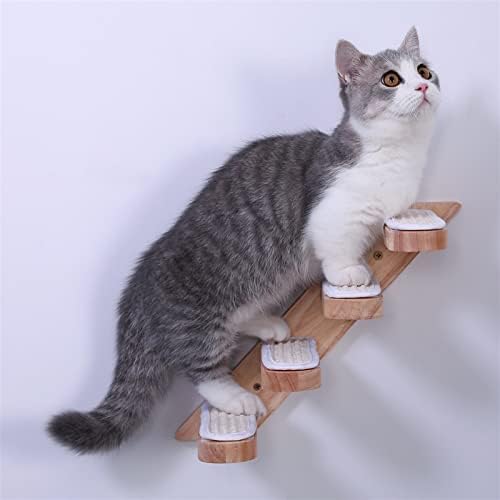 Avotıq Köpek Merdiven DIY Kedi Ağacı Duvara Monte Kedi tırmanma merdiveni Ahşap Merdiven Pet Mobilya Yavru duvar rafı Seti