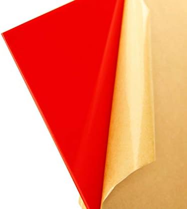 Kırmızı Saydam Akrilik Pleksiglas Levha 1/4 x 12 x 12 (2157)