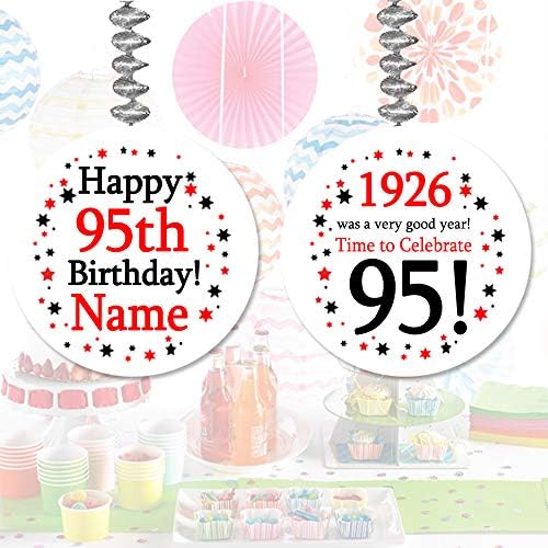 1926 95. Doğum Günü Özel Dangler (3/Paket) Partypro tarafından