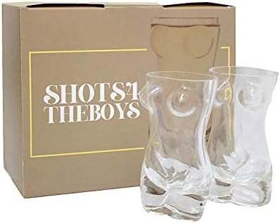 Shots4TheBoys tarafından 2-Pack Kadın Vücut Şekilli Shot Cam; Mükemmel komik hediye beyaz fil hediye Parti Shot Cam