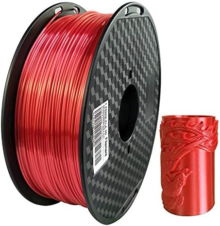 ZİTENGZHAİ WYS-DENGSİ, 1 adet İpek PLA Kırmızı 1.75 mm PLA Lüks İpeksi Parlaklık 500g/1 kg 3D Yazıcı Filament Parlak İpek 3D