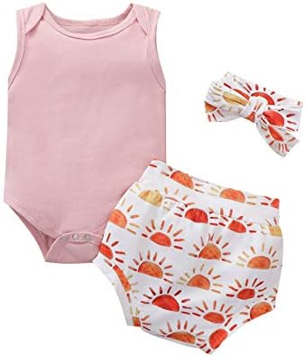 Bebek Kız Giysileri Kısa Kollu T-Shirt Üst + Şort Setleri Bebek Yürüyor Yaz Kıyafetler 3 adet
