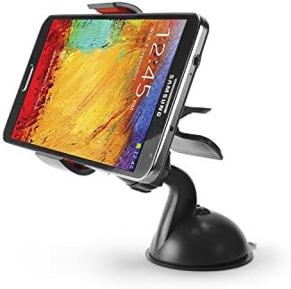Cep-Şeyler Siyah 2-Prong Dashboard & Cam Tutucu Vantuz ile Samsung Galaxy A51 ile uyumlu