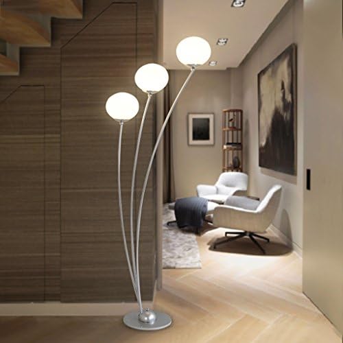 zemin ışık iskandinav Minimalist Ark demir zemin lambası, 3 lamba LED Göz Koruması zemin lambası, oturma Odası yatak odası