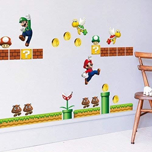 Süper Mario Inşa bir Sahne Kabuğu ve Sopa Duvar süslü çıkartmalar duvar Çıkartmaları Çıkartmaları DIY Çıkarılabilir Sopa Bebek