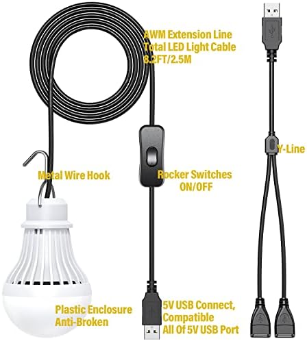 4 Paket USB 5 v Kamp led ışık 5 W , taşınabilir LED Ampul Garaj Depo Araba Kamyon balıkçı teknesi Açık acil durum ışığı çocuk