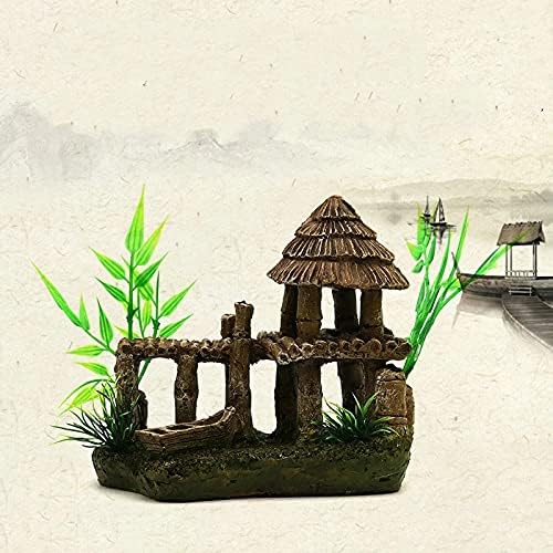TJLSS Akvaryum Dekorasyon Simülasyon Bambu Çim Balık Tankı Peyzaj Karides Barınak Ev Dekor Peyzaj Aksesuarları