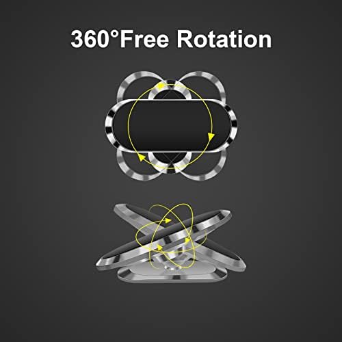 [2 Paket] Knovotch Araba Manyetik Telefon Dağı, [Süper Mıknatıslar] Pano için Manyetik Araç Montajı, [360° Döndürme] iPhone,