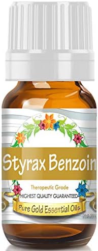 Saf Altın Styrax Benzoin Esansiyel Yağı, %100 Doğal ve Seyreltilmemiş, 10ml