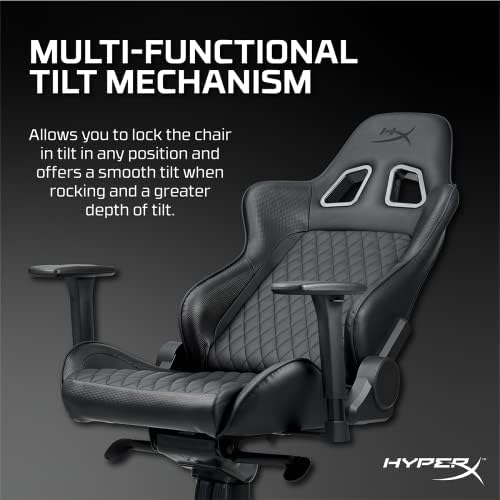 HyperX Jet Siyah Oyun Koltuğu-Ergonomik Oyun Koltuğu - Deri Döşeme Video Oyun Koltuğu-Siyah PC Yarış Koltuğu Oyun-Hyper X Sandalye