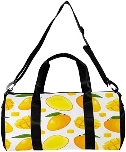 Yuvarlak Spor spor spor çantası ile Ayrılabilir Omuz Askısı Karikatür Mango Sarı Meyve Desen Eğitim Çanta Gecede Çanta için