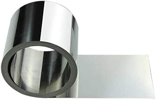 DSFHKUYB 0.1 mm Kalınlığı Gümüş 304 Paslanmaz Çelik Ince Plaka Levha Folyo 100mm x 1 m için Elektronik Equipment - 1pcs, 0.1