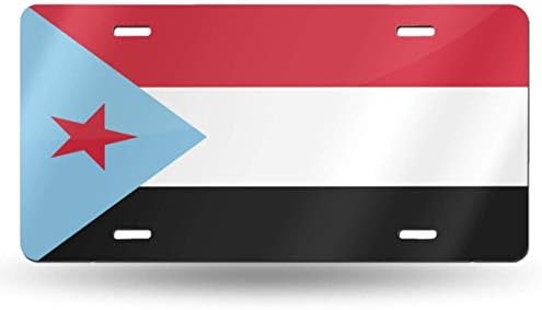 Güney Yemen Conaway Bayrağı Plaka Ön Lisans İşareti Araba Etiketi Dekoratif Metal Plaka